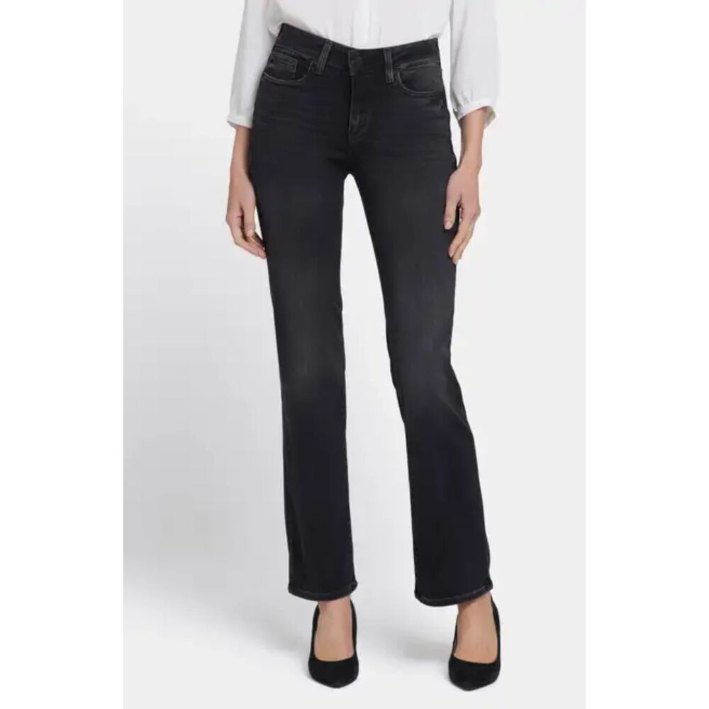 NYDJ Marilyn Straight Gray Jeans, size 14